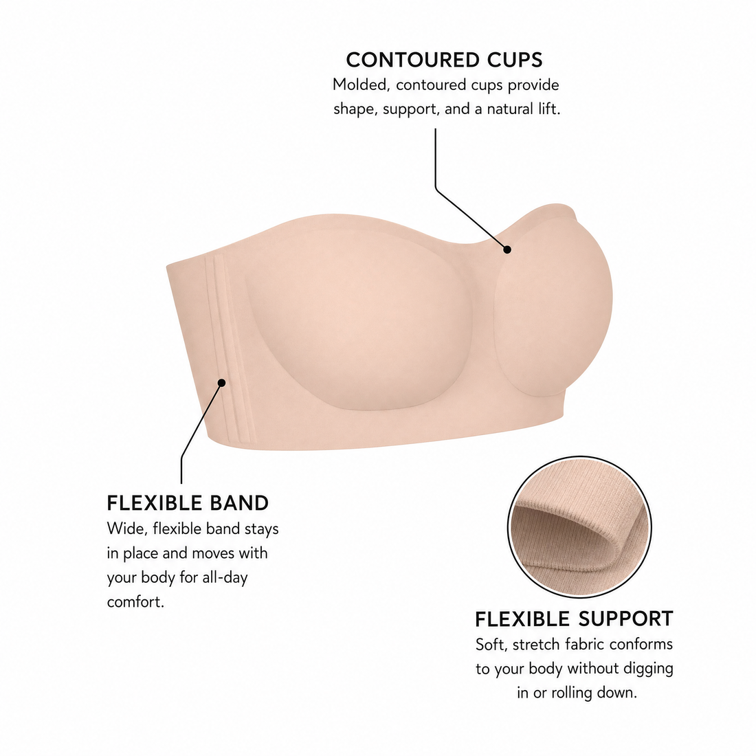 Breakthrough Strapless Bra Grips Like a “Gecko” — So It Stays Up Instead of Becoming a Belt